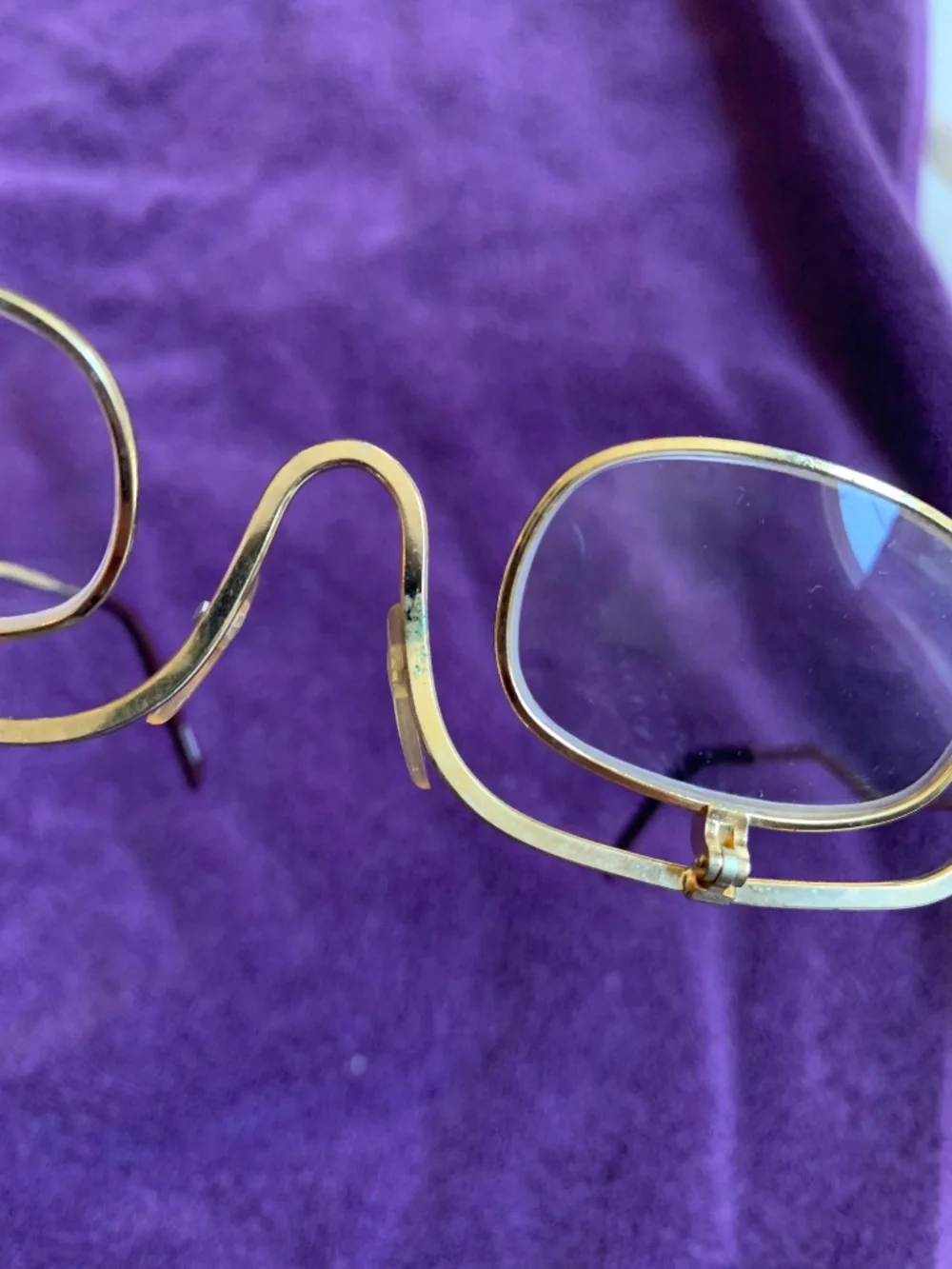 Goldtone Flip down Magnifying Make up Glasses